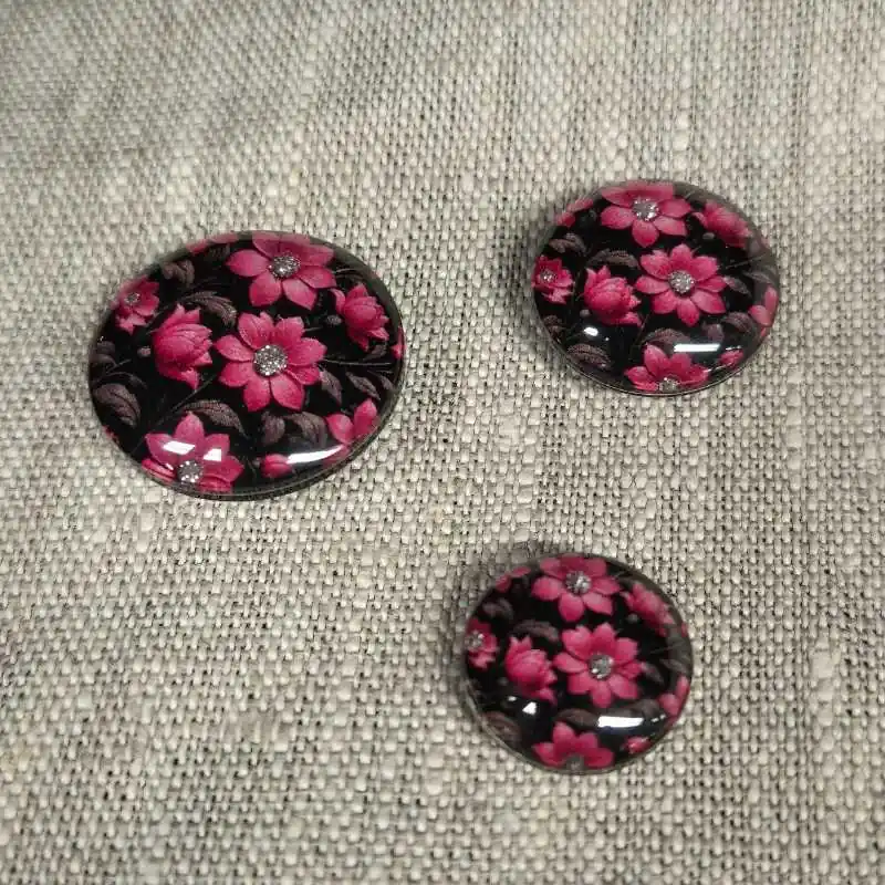 Dekorknapp Blommig Undersydd Rosa - Missa inte