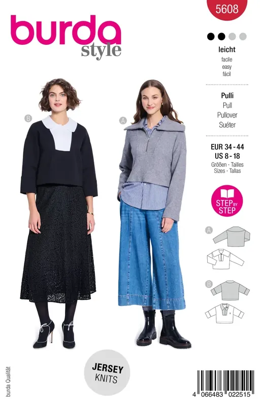 Burda 5608 pullover, stl 34-44 | Kanonerbjudande