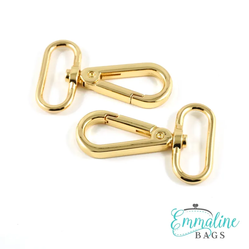 Tryggt köp | Karbinhakar Emmaline, 2-pack - 25 mm, guld