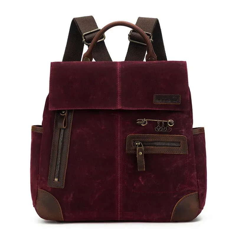 Favorit - Della Q Makers Canvas Backpack - röd