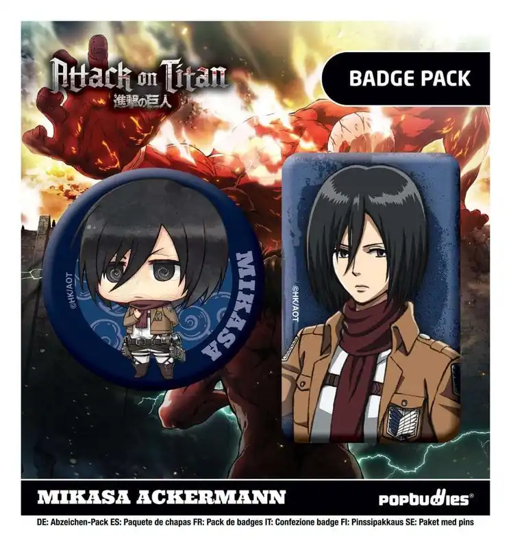 Attack on Titan Märken 2-pack Mikasa Ackermann | Rabatt