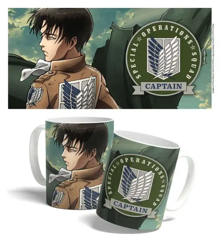 Fynd - Attack on Titan Mugg Levi Squad Captain 325 ml